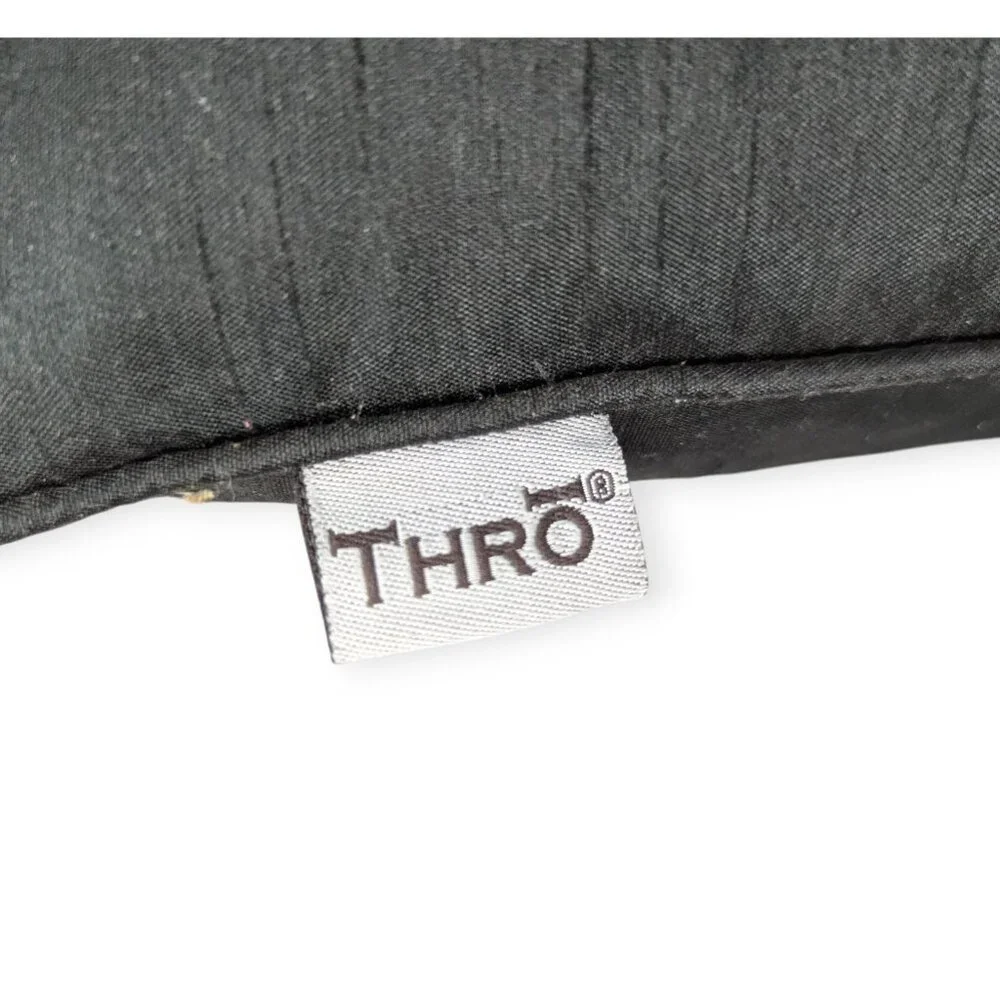 Chic Starburst Accent Pillow in Black and Cream